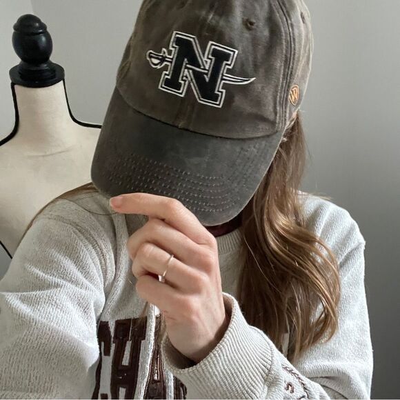 Nicholls State Colonels Top of the World Washed Brown Hat N & Sword Logo Cap - Picture 1 of 7